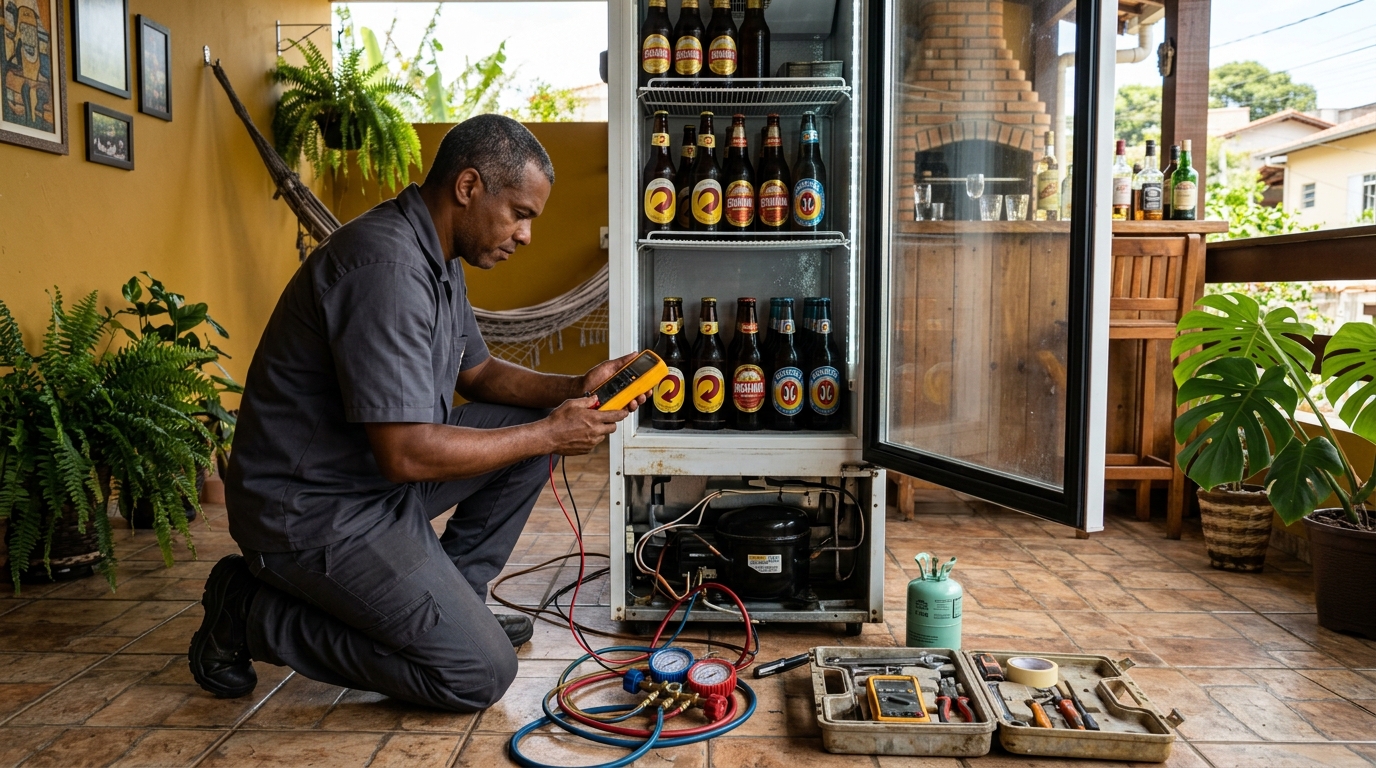 Manutenção da placa eletrônica de cervejeira em Maringá‑PR