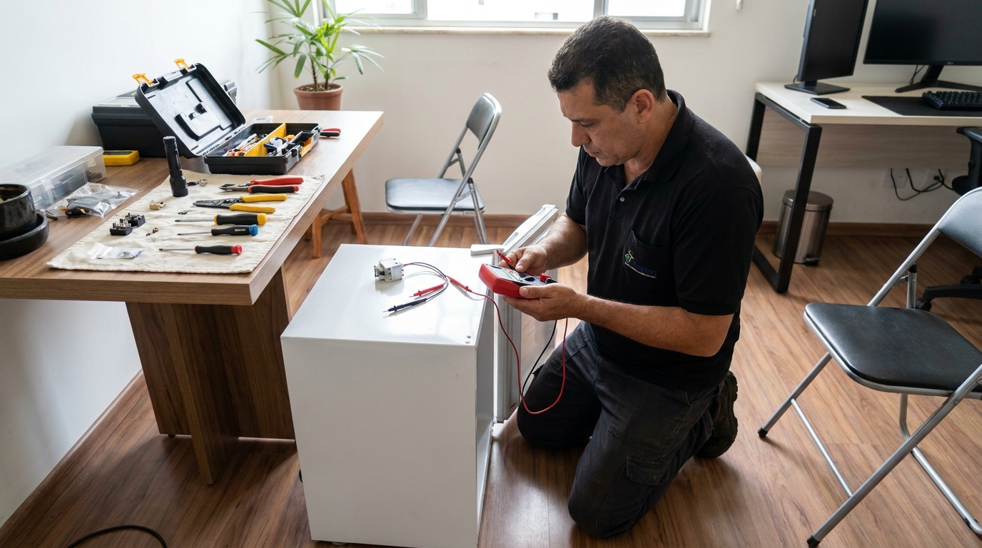 Reparo da placa eletrônica de frigobar em Maringá‑PR